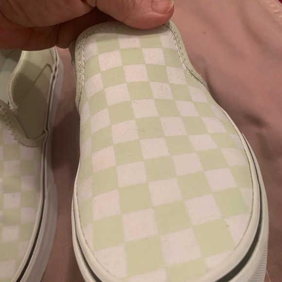 Vans Green Checkered Design Shoes - Picture 12 of 14